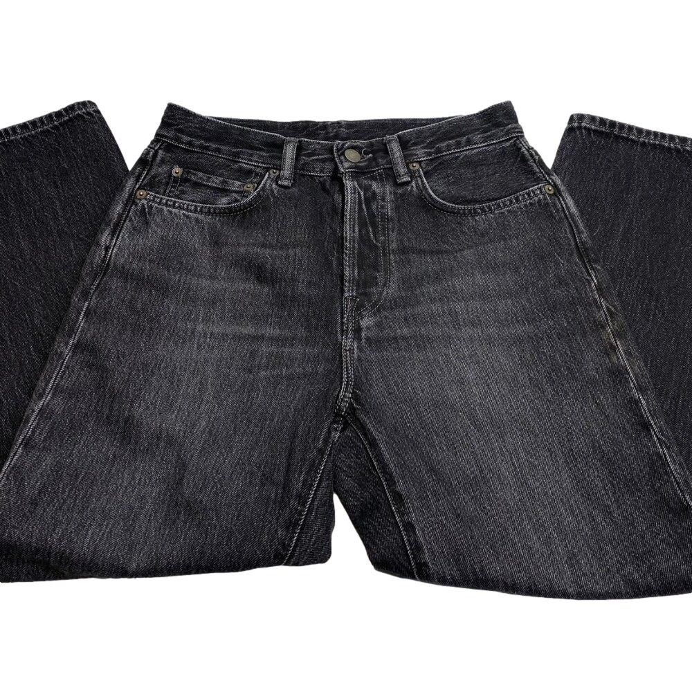NEW ACNE STUDIOS Women’s Mece Vintage High Waist Tapered  Jeans Black Size 28x30